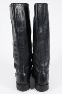 Costume National Black Leather Mid Calf Boots 10 5