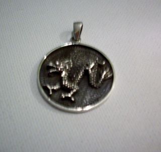 Custom Made Sterling Silver 925 Mens Celtic Dragon Pendant 30MM 119 00
