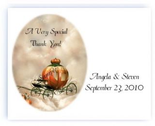  Personalized Custom Disney Cinderella Bridal Wedding Thank You Cards