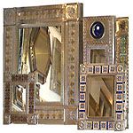 Hammered Copper Mexican Rectangular Wall Mirror Frame