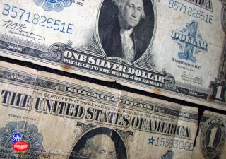 US Large Note $1 One Dollar Bill Series 1923 2 Bills 2