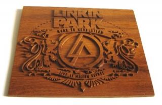 RARE Handmade Linkin Park Logo Crest with Teak Wood