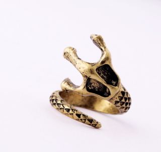   Cute Snake Tail Rings Retro New Fashion Womens Girls Jewelry Ring