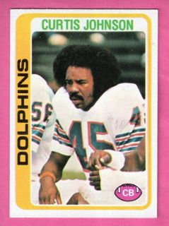 1978 Topps Football Curtis Johnson Miami Dolphins 342
