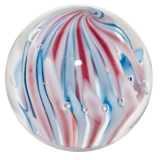 Glass Marble Terry Crider Peppermint Colors Swirl