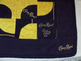 Crown Royal Quilt Unique One of A Kind Drunkard Path