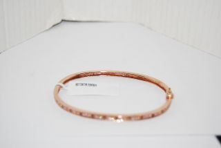 Crislu $200 Rose Gold Hinged Bracelet Multi Color CZ Crystals