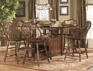 Country Oak Pub Dining Room Table Chairs Furniture Set