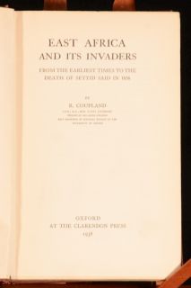  East Africa and its Invaders by R Coupland With Two Maps First Edition