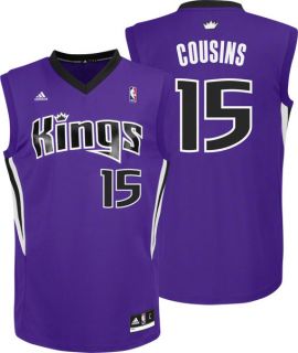 DeMarcus Cousins Jersey Adidas Purple Replica 15 Sacramento Kings