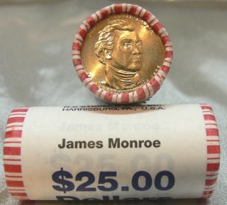 2008 D JAMES MONROE PRESIDENTIAL DOLLAR UNCIRCULATED BANK ROLL