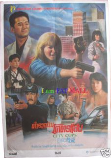  Cops Thai Poster KIU Wai MIU Cynthia Rothrock Artwork Painted