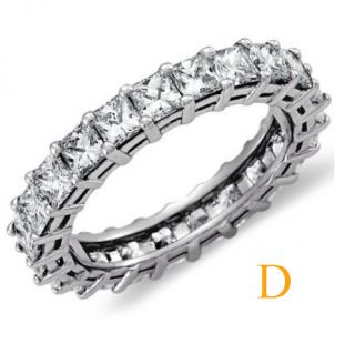  Princess Cut Diamond Anniversary Ring Platinum 950 Ring D VVS1