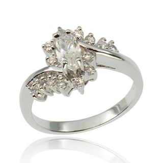 Marquise CZ Cubic Zirconia 925 Sterling Silver Bridal Wedding