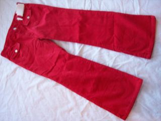 Girls Gymboree Cozy Cutie Red Corduory Adjustable Pants 8 Plus 10