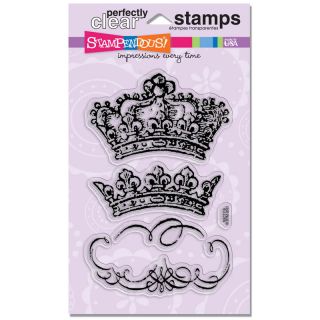 Stampendous Vintage Crowns Perfectly Clear Stamps Set New Line NIP