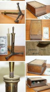 Vintage Wood box microscope Daguerreoty ? 1800s camera Scientific
