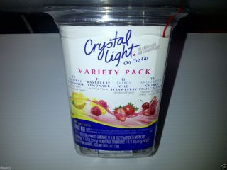Crystal Light on The Go Variety Pack Drink Mix 44 Packets Brand New