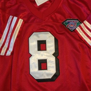 San Francisco 49ers #8 Red Steve Young 1994 Throwback Jersey   Medium