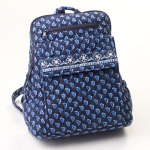Cul de Sac Navy Quilted Mini Backpack Bag Purse Handbag