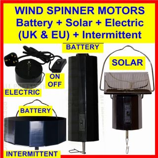  Electric Battery 4 Wind Spinners Crystal Twisters Iron Stop