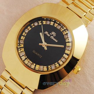  Golden s Steel Quartz Crystal Watch Dress Design Nice