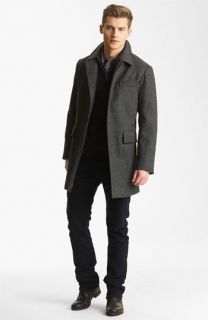 Billy Reid Coat, Half Zip Sweater, Plaid Shirt, Henley & Slim Straight Leg Jeans