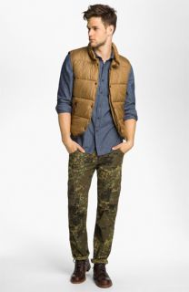 DIESEL® Puffer Vest, Deus Ex Machina Shirt & Alpha Industries Straight Leg Cargo Pants