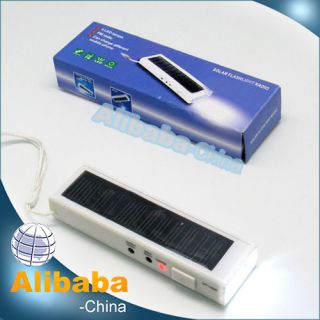 Solar Battery Panel FM Radio 4LED Flashlight Hand Torch Smartphone