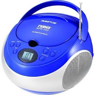 Naxa NPB 252BLUE Portable /CD Player with AM/FM Stereo Radio  Blue