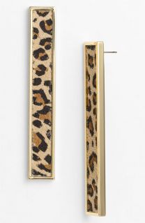 Belle Noel Leopard Print Suede Statement Earrings