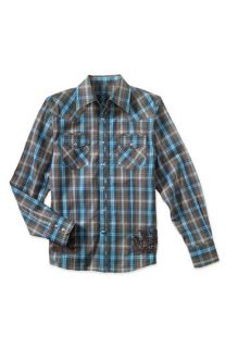 191 Unlimited Embroidered Plaid Shirt (Big Boys)