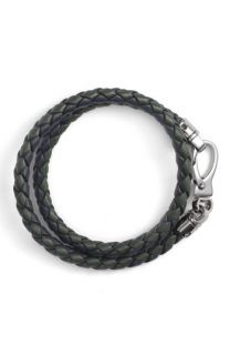 Tods 2 Tone Braided Leather Bracelet