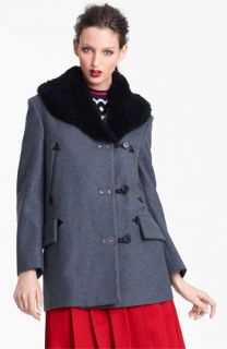 Marni Edition Shearling Collar Wool & Cashmere Coat