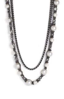 Givenchy Vanguard Faux Pearl & Chain Necklace