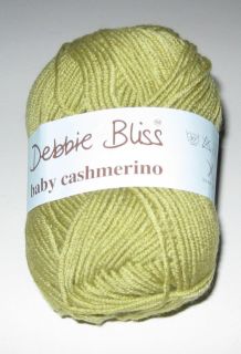 10 balls OLIVE Debbie Bliss BABY CASHMERINO merino wool cashmere yarn