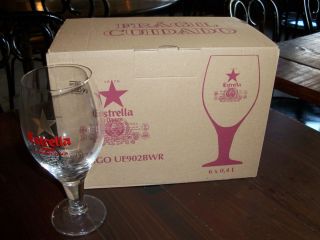  Estrella Damm Beer Glasses