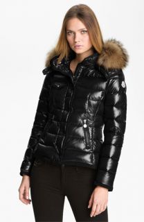 Moncler Celsie Genuine Coyote Fur Collar Down Coat (Online Exclusive)