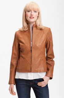 Tahari Keisha Lambskin Leather Jacket