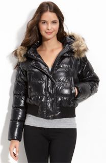 Vince Camuto Quilted Jacket with Faux Fur Trim