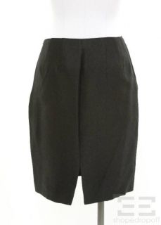 Dana Buchman 2pc Black Textured Silk Jacket & Skirt Set Size 4/6