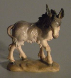 brand new nativity donkey deur o demetz wood figurines