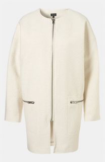 Topshop Structured Bouclé Coat