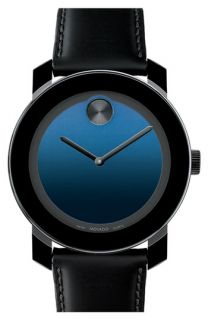 Movado Large Bold Leather Strap Watch