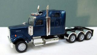 HO Promotex Western Star Tri axle Tractor Dark Blue New color