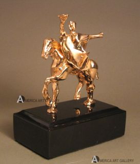 Salvador Dali Signed Trojan Horse Bronze wCOA Sculpture