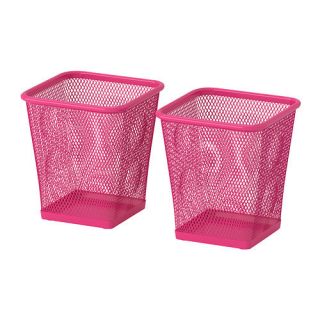 IKEA Dokument Pink Pencil Cup Holders Set of 2 New