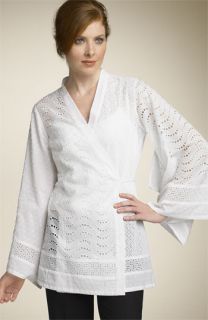 BCBG Max Azria Eyelet Kimono Top