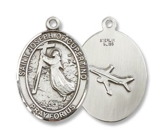 Sterling Silver St Joseph of Cupertino Medal Patron SA