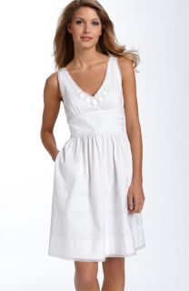 Donna Morgan Voile Trim Cotton Dress